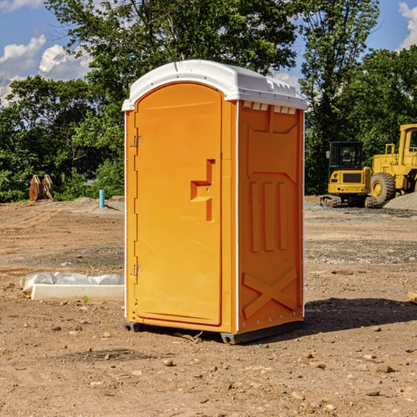 how often are the portable restrooms cleaned and serviced during a rental period in Fountain Hill